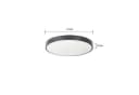 ZMH LED Deckenleuchte Rund Ø21cm 12W Schwarz Warmweiß 3000K Bild 3