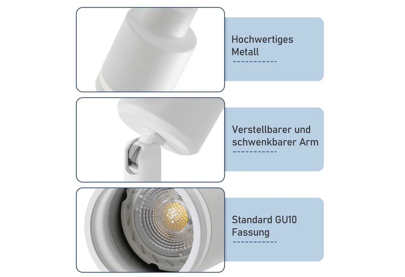 Nettlife Deckenstrahler Schwarz GU10 Schwenkbar Modern - Bild 5