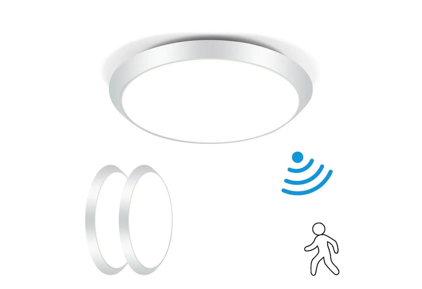 Nettlife LED Deckenleuchte mit Bewegungsmelder Rund 15W 4000K Neutralweiß - Bild 2