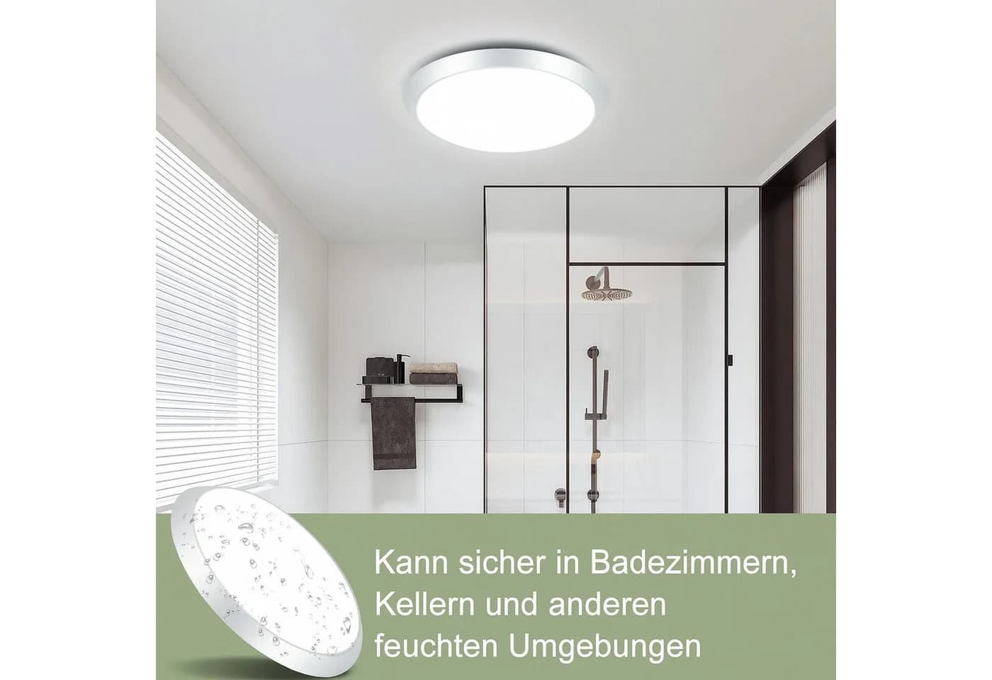 Nettlife LED Deckenleuchte mit Bewegungsmelder Rund 15W 4000K Neutralweiß - Bild 3