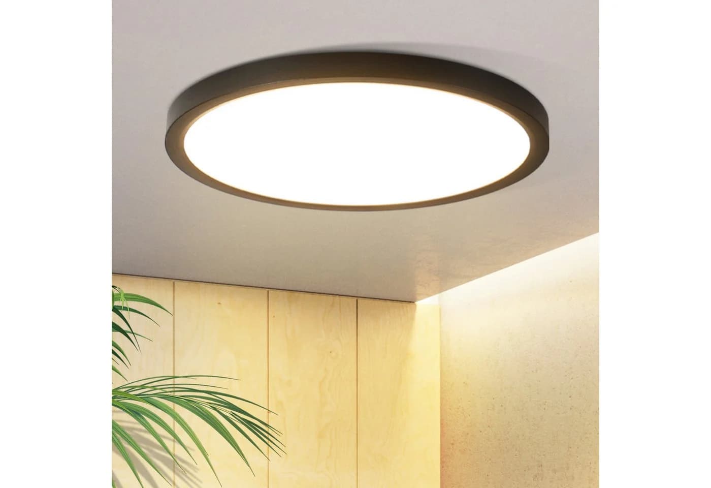 Nettlife LED Deckenleuchte Flach Schwarz 18cm 15W - Bild 2