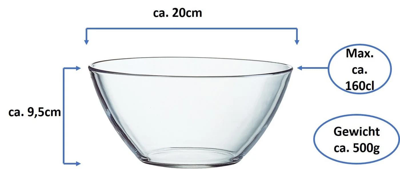 ARCOROC Schale Cosmos 20cm Transparent Stapelbar