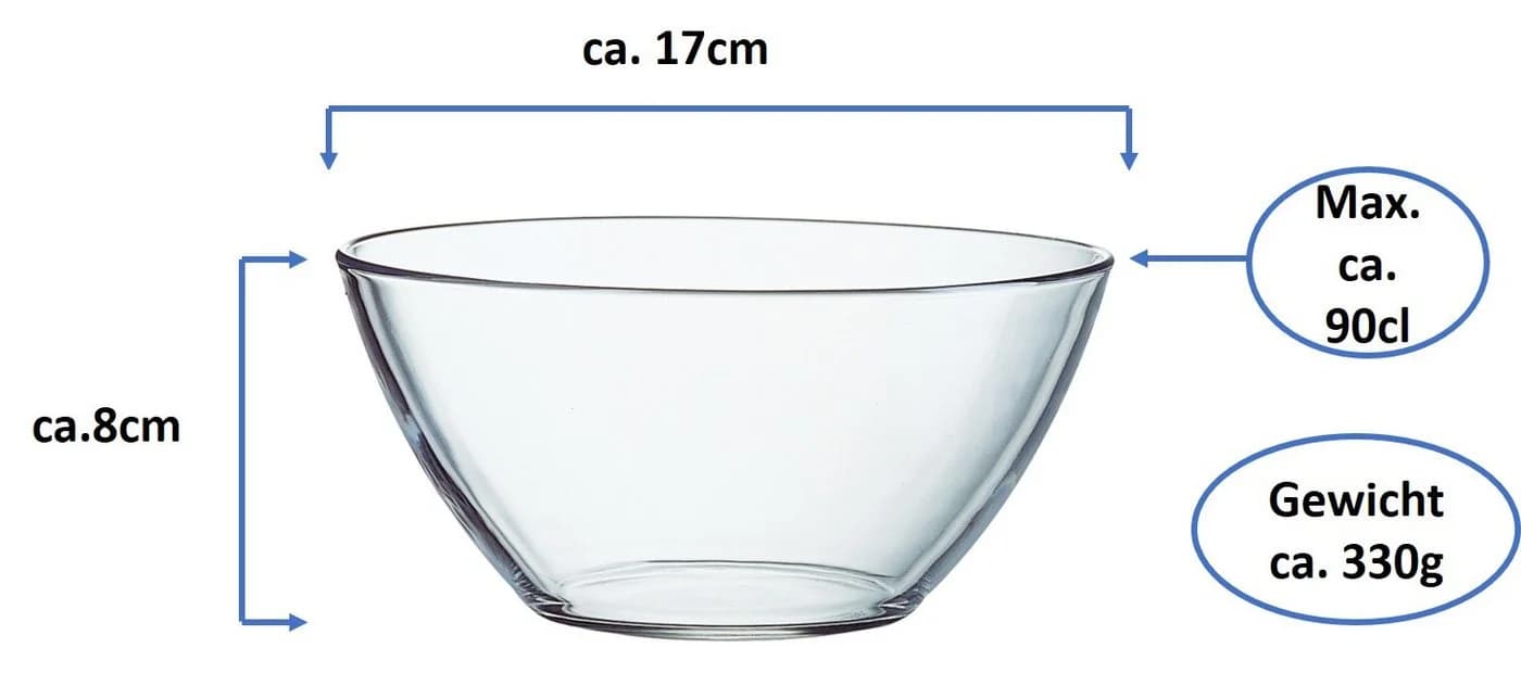 ARCOROC Schale Cosmos 17cm Transparent Schleuderglas