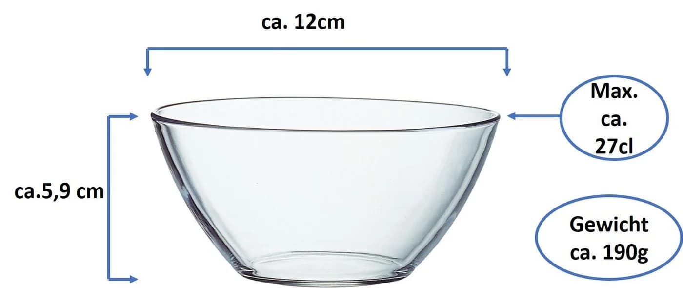 Arcoroc Dessertschale Cosmos 12cm Stapelbar Transparent