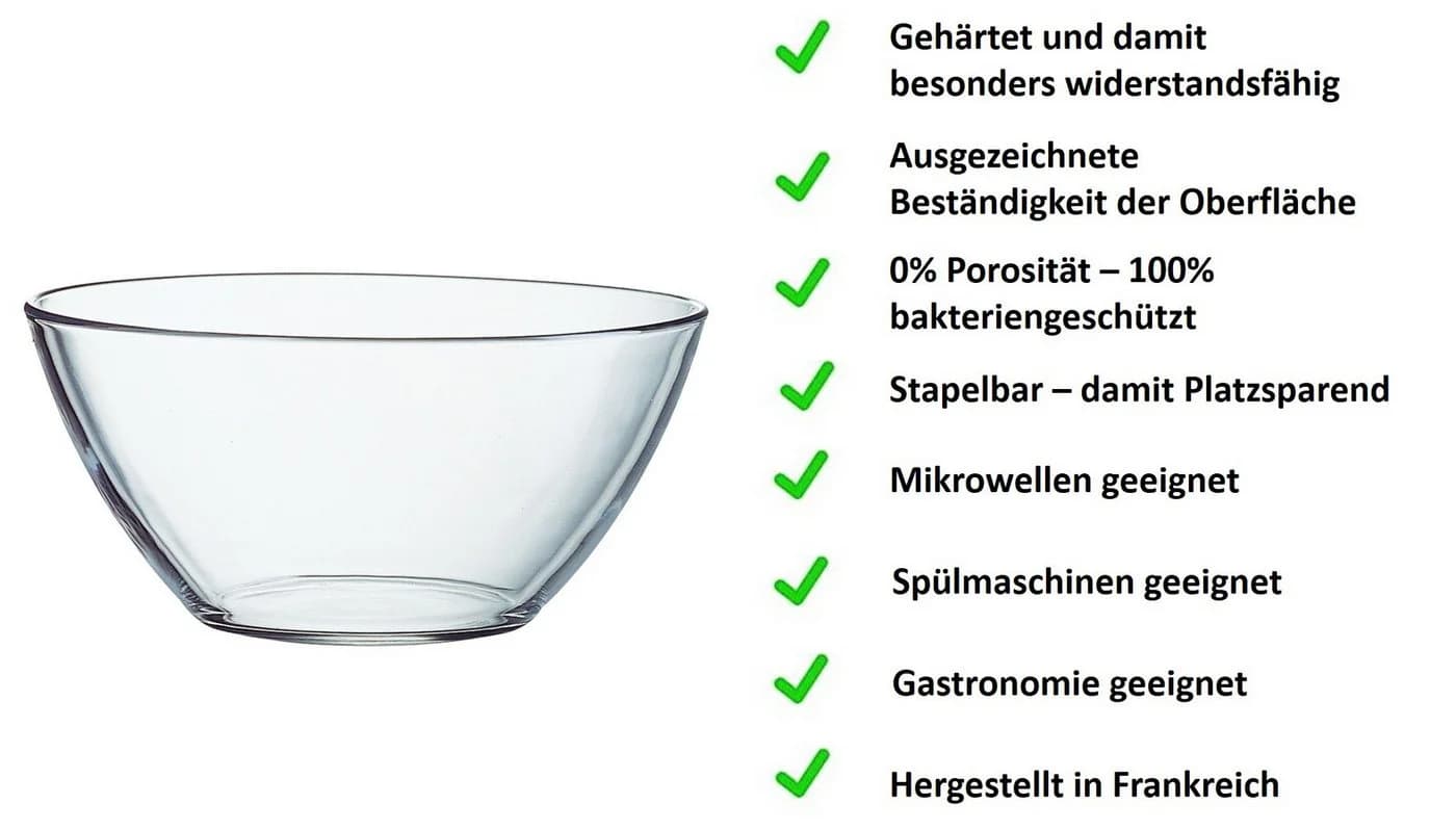 Arcoroc Dessertschale Cosmos 12cm Stapelbar Transparent - Bild 3