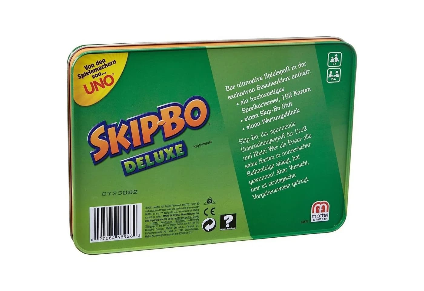 Mattel Skip-Bo Deluxe Kartenspiel Metallbox