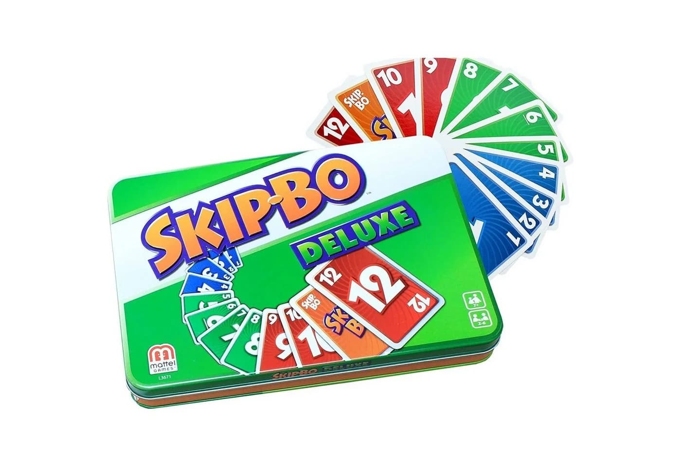 Mattel Skip-Bo Deluxe Kartenspiel Metallbox - Bild 2