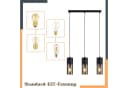 ZMH Pendelleuchte Esszimmer 3/4 Flammig Schwarz E27 Fassung Bild 5