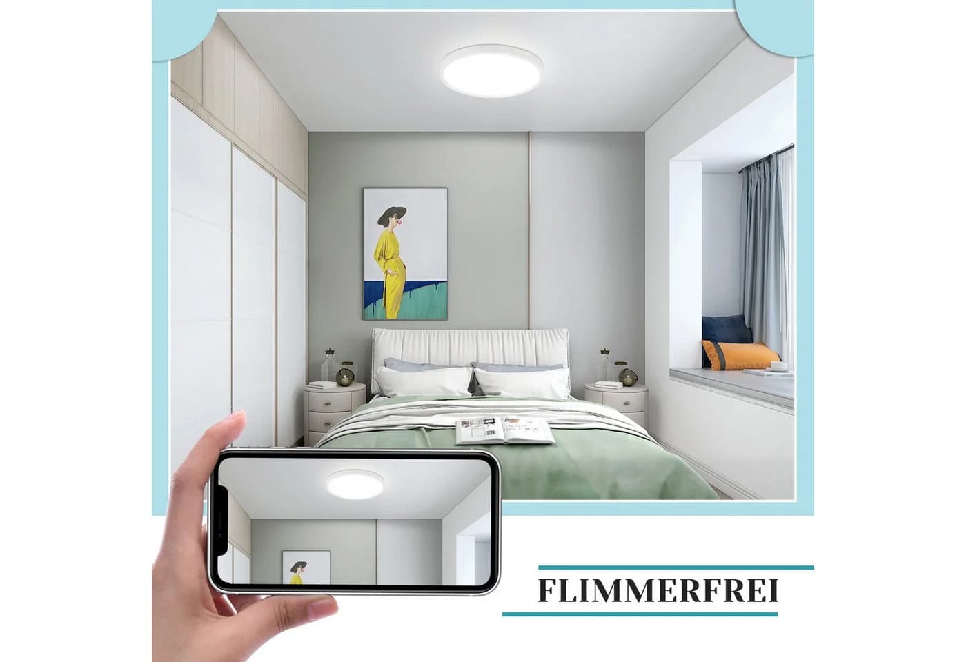 Moderne Deckenleuchte in Schwarz und Weiß