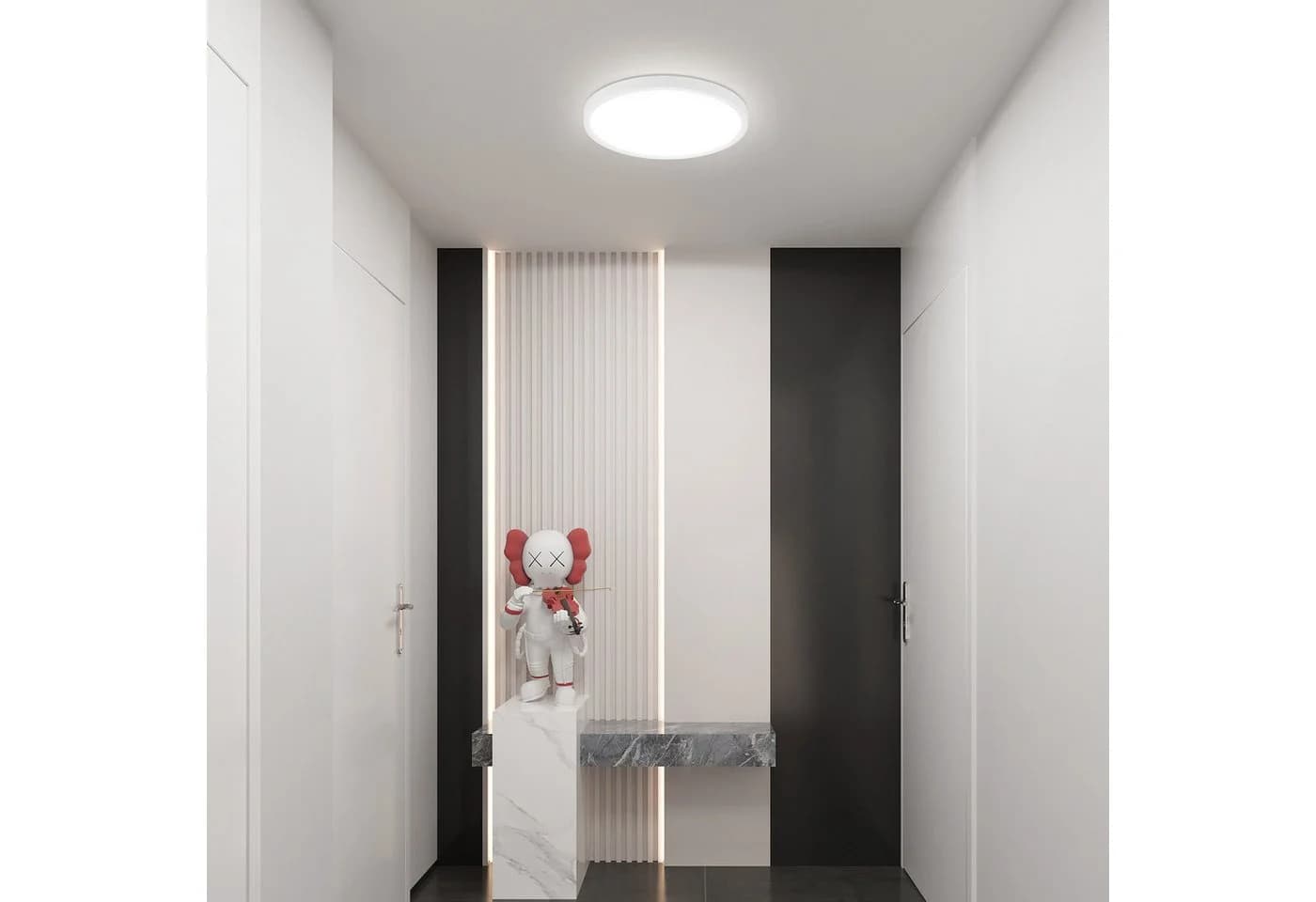 Moderne Deckenleuchte in Schwarz und Weiß - Bild 4