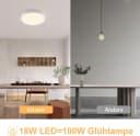ZMH LED Deckenleuchte Rund Weiß 22,5 cm Modern Flimmerfrei Energiesparend Bild 1