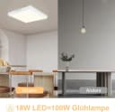 ZMH LED Deckenleuchte Rund Weiß Ø22.5CM Flurlampe Modern für Büro Flimmerfrei Energiesparend Bild 1