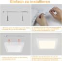 ZMH LED Deckenleuchte Rund Weiß Ø22.5CM Flurlampe Modern für Büro Flimmerfrei Energiesparend Bild 4