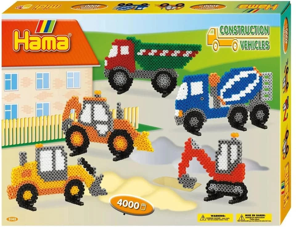 Dan Import Bügelperlen Hama Baufahrzeuge 4000 Stück Geschenkpackung - Bild 2
