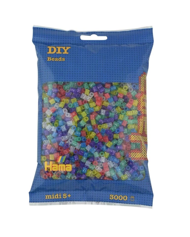 Hama Perlen Bügelperlen Glitter 3000 Stück