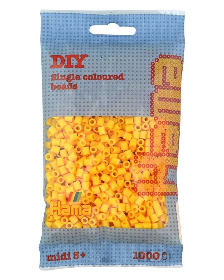 Hama Bügelperlen – Gelb, Midi 5 mm (1000 Stk)