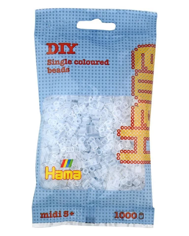 Hama Bügelperlen Beutel 1000 Midi-Perlen transparent
