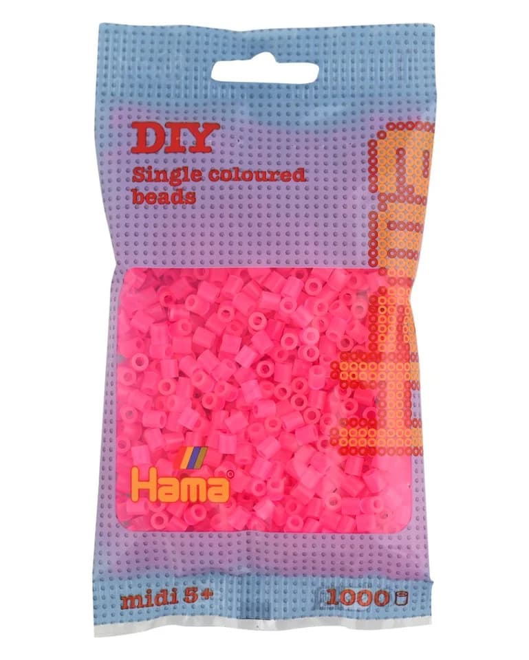 Hama Bügelperlen Beutel 1000 Midi-Perlen Neon-Fuchsia