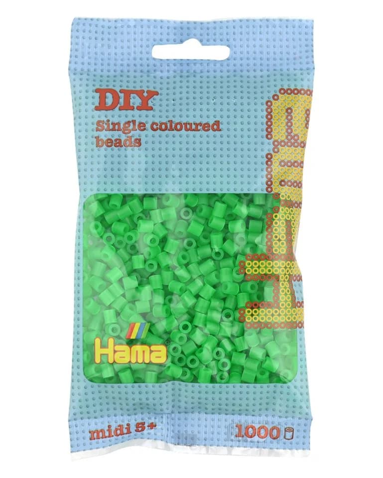 Hama Bügelperlen Beutel 1000 Midi-Perlen Neon-Grün