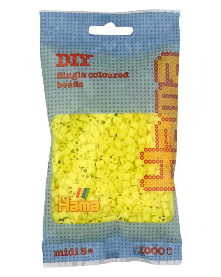 HAMA Perlen Midi - Pastell Gelb 1000 Perlen
