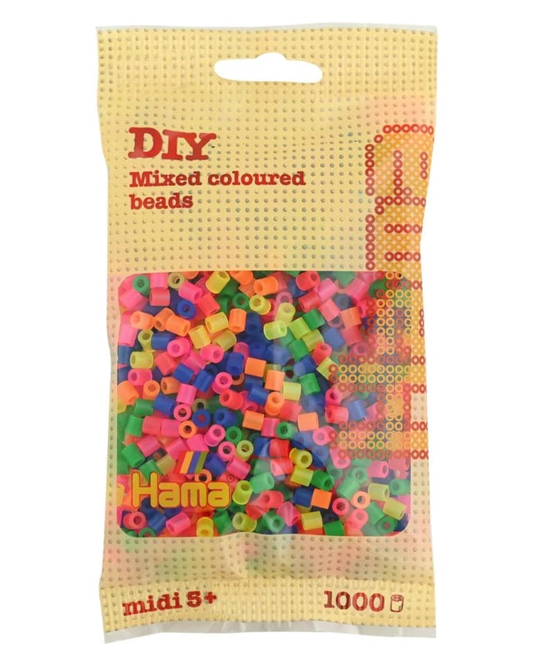 Hama Bügelperlen Beutel mit 1000 Midi-Bügelperlen Mix