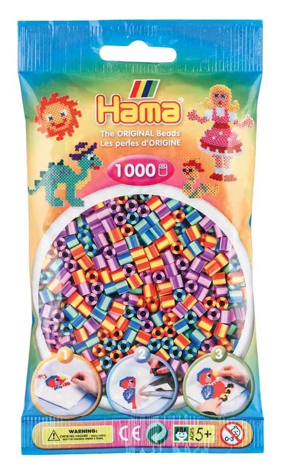 Hama Bügelperlen Mix 92 gestreift Midi 5 mm 1000 Stk
