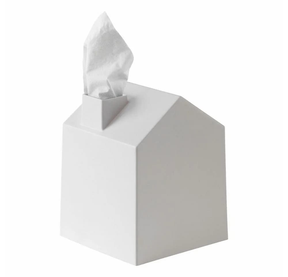 Moderne Kosmetiktuchbox aus Papier, Weiß, 15x15x15 cm