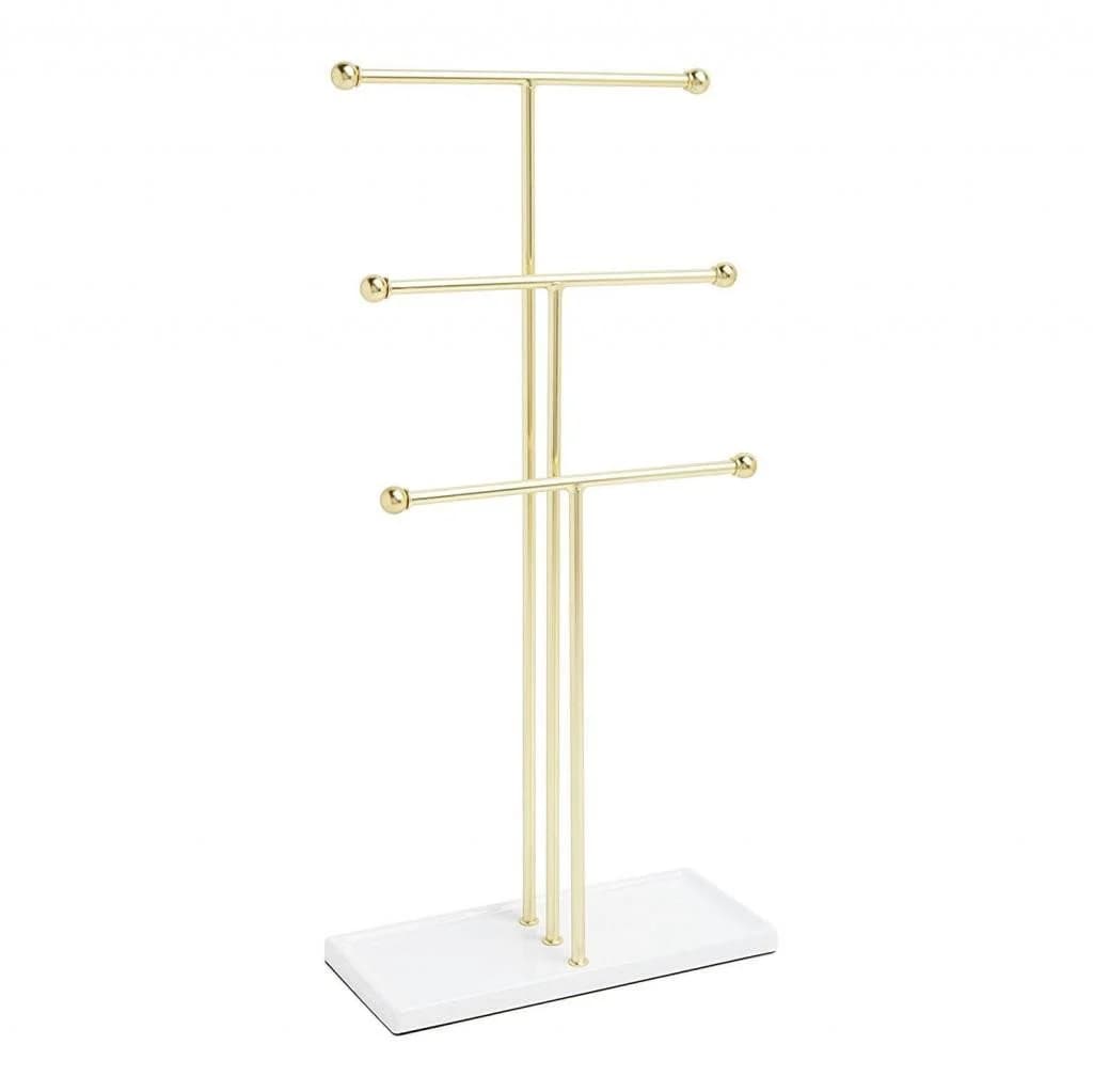 Umbra Trigem Schmuckständer Weiß/Gold Kettenhalter