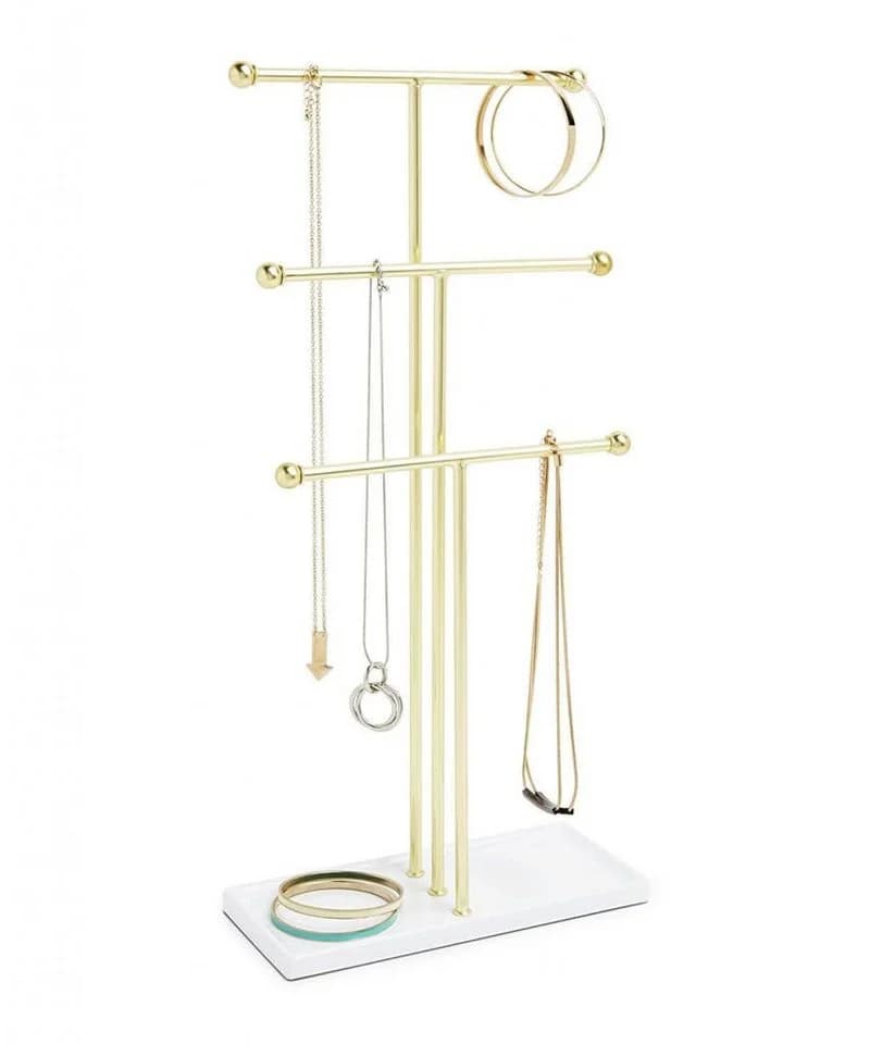 Umbra Trigem Schmuckständer Weiß/Gold Kettenhalter - Bild 2