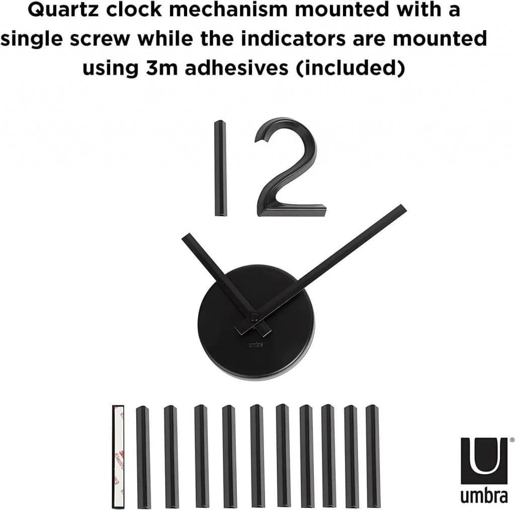 Umbra BLINK DIY Quarz Wanduhr Metall Frei Montierbar - Bild 3