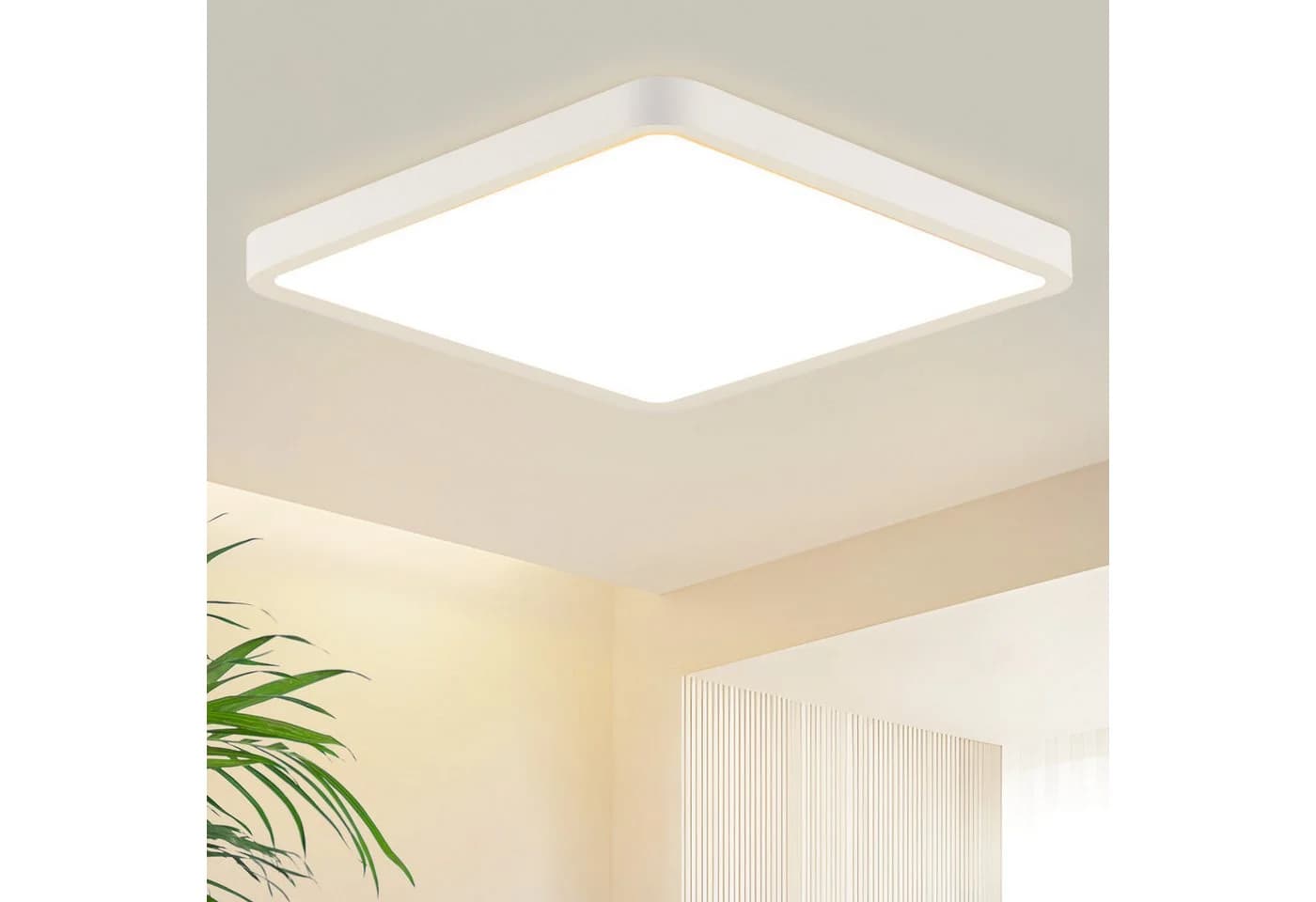 ZMH LED Deckenleuchte Weiß Modern Warmweiß 18W - Bild 2