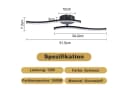 ZMH LED Deckenleuchte Wohnzimmer Schwarz Wellen Design Modern Deckenlampe 3000K Bild 3