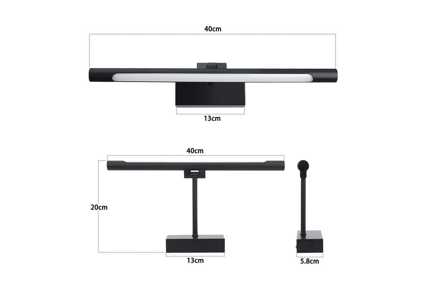 ZMH LED Spiegelleuchte 40cm Neutralweiß Wandleuchte - Bild 3