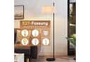 ZMH Stehlampe 154cm Schwarz Stoffschirm E27 Retro Bild 1