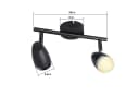 ZMH Deckenstrahler Schwarz 2 Flammig LED 350° schwenkbar Bild 3