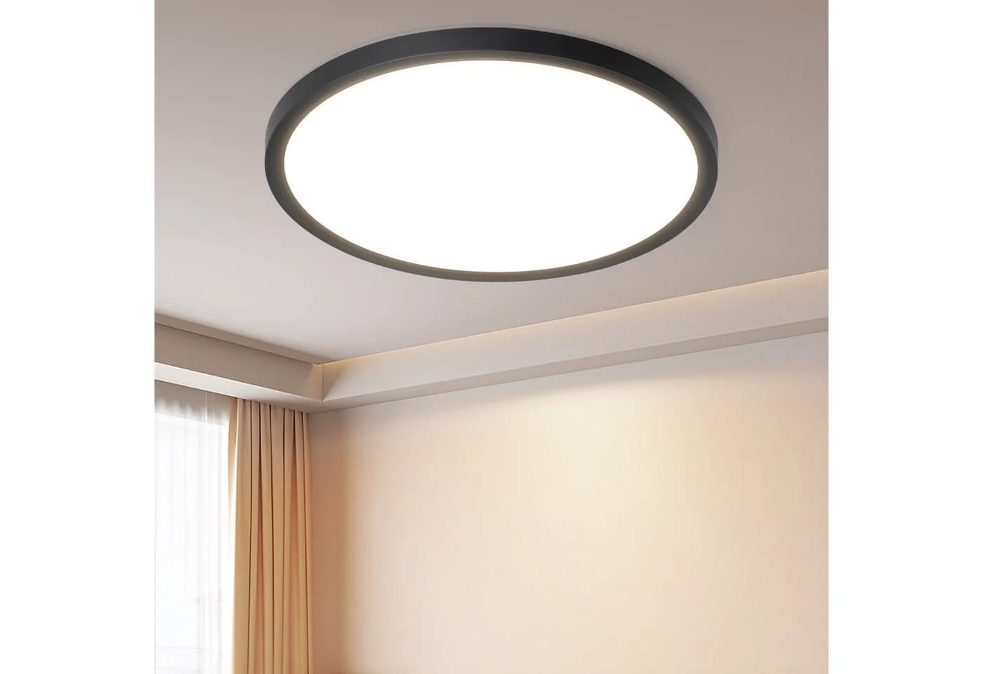ZMH LED Deckenleuchte Modern Schwarz Warmweiß - Bild 2