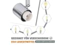 Nettlife Deckenstrahler Weiß Glas E14 Deckenleuchte 3/4/6 Flammig Innen Lampenschirm Bild 5