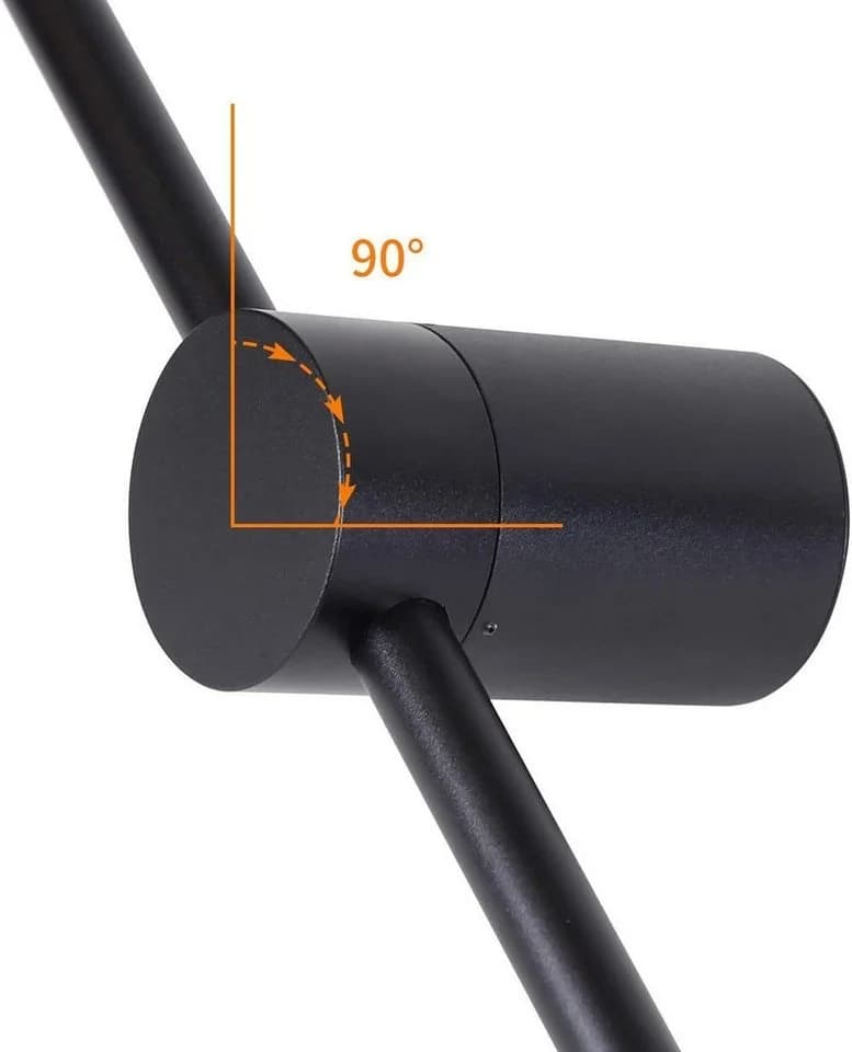 Nettlife LED Wandleuchte Schwarz 60cm 3000K Modern Wandlampe Indirekt - Bild 3