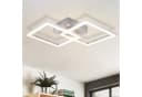 Nettlife LED Deckenleuchte Eckig Silber Modern 24W Metall 3000K Warmweiß Bild 2