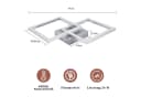 Nettlife LED Deckenleuchte Eckig Silber Modern 24W Metall 3000K Warmweiß Bild 3