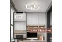 Nettlife LED Deckenleuchte Eckig Silber Modern 24W Metall 3000K Warmweiß Bild 4