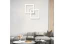 Nettlife LED Deckenleuchte Eckig Silber Modern 24W Metall 3000K Warmweiß Bild 5