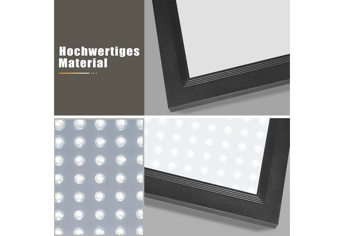 Nettlife LED Panel Deckenleuchte 120x30 cm Schwarz/Weiß Dimmbar 40W - Bild 4