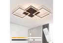 Nettlife LED Deckenleuchte Wohnzimmer Schwarz Dimmbar Eckig Modern 36W mit Fernbedienung Bild 2