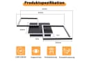 Nettlife LED Deckenleuchte Wohnzimmer Schwarz Dimmbar Eckig Modern 36W mit Fernbedienung Bild 3
