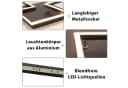 Nettlife LED Deckenleuchte Wohnzimmer Schwarz Dimmbar Eckig Modern 36W mit Fernbedienung Bild 4