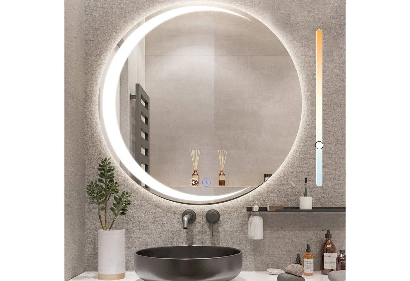 Nettlife Badspiegel LED Beleuchtung Rund 80cm - Bild 2