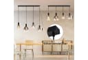 Nettlife Pendelleuchte Rauchgrau Glas E27 Höhenverstellbar LED wechselbar Bild 4