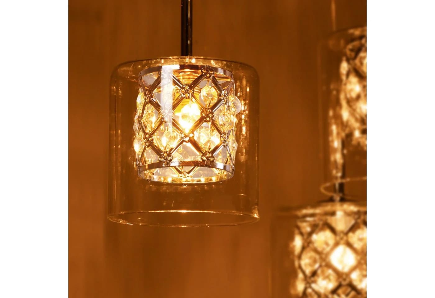 Nettlife Pendelleuchte Kristall Glas G9 Modern 120CM - Bild 4