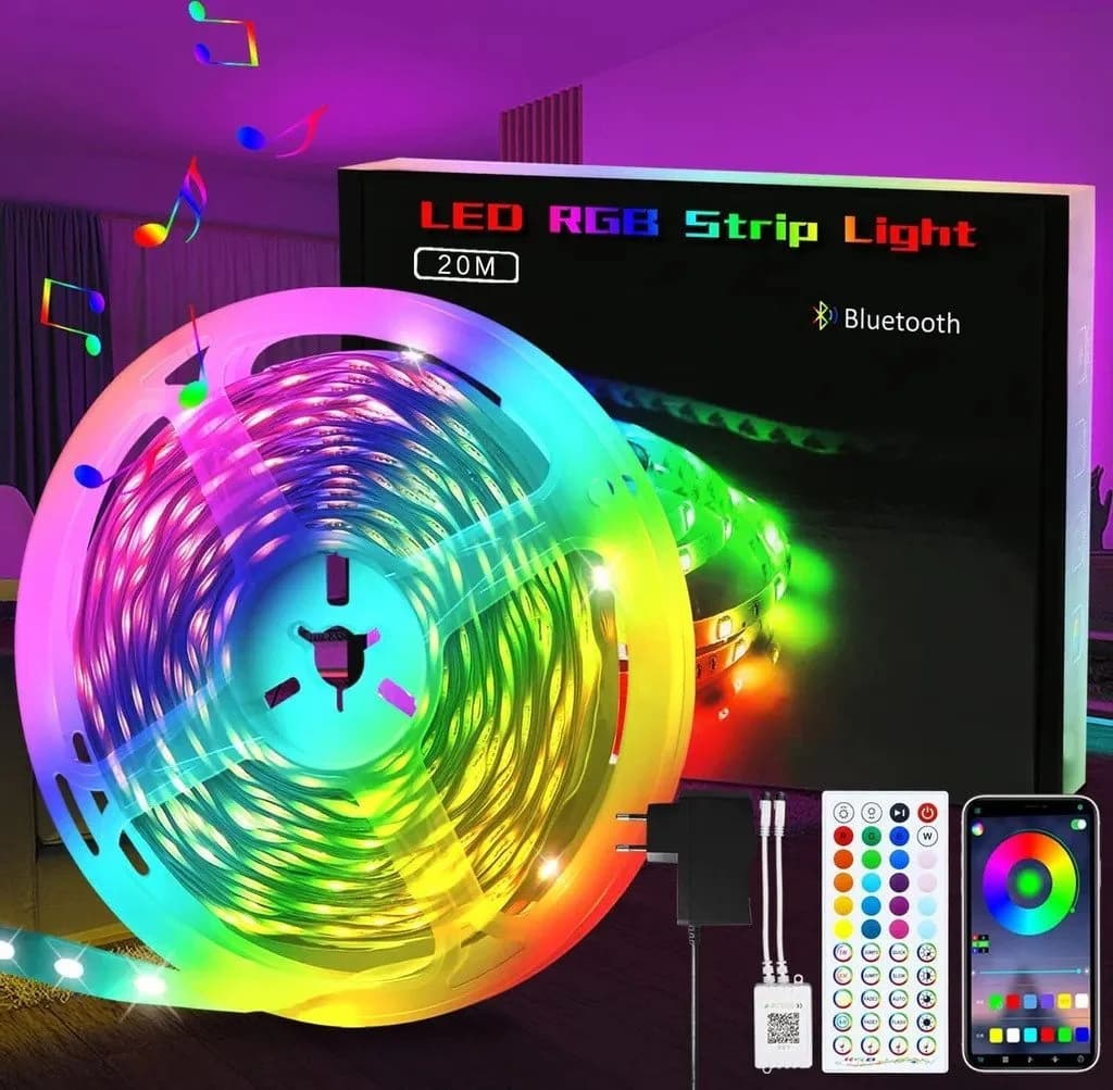Nettlife LED Stripe Selbstklebend RGB APP-Steuerung 10/20/30m Lichtband Streifen - Bild 2